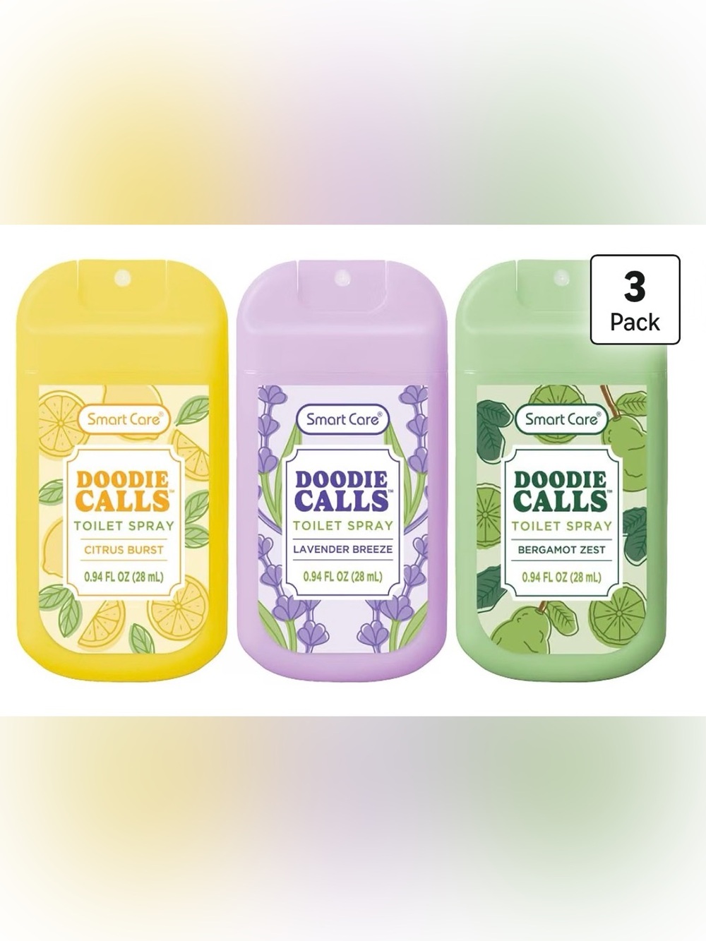3 pack Doodie Calls Toilet Spray - Lavender Citrus & Zesy